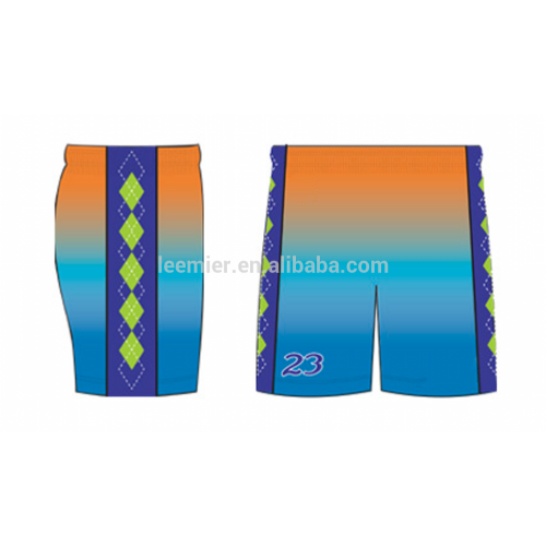 Fashion gradient color design sublimated men's lacrosse shorts